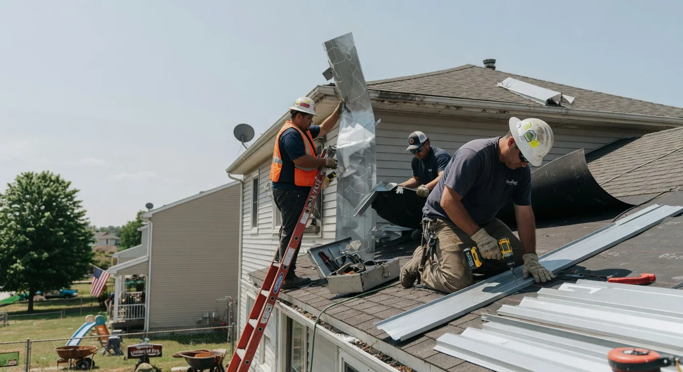 Storm Damage Metal Roof Repair in Mooringsport, LA